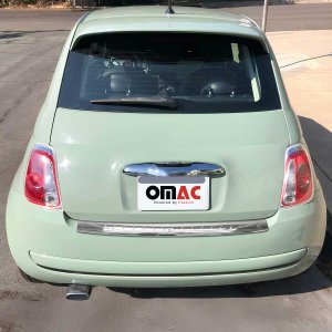 FIAT 500C Bumper Sill Cover - Rear - Omac - S.Steel - Gloss Silver - '12-'16